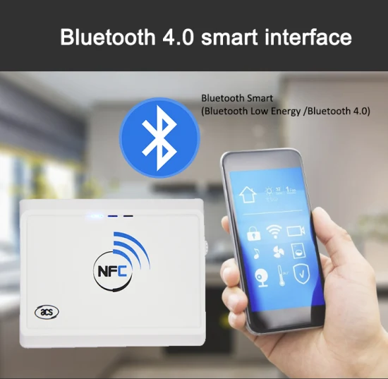 Bluetooth sans contact USB Mini portable 13,56 MHz NFC RFID lecteur de carte à puce (ACR1311U
